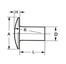 Truss Head Small Solid Rivets