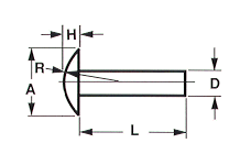 Plain Finish AN455-A6-5 - 3/16 Diameter X 5/16 Length Pack of 1/2 LB - Approximately 266 Pieces Solid 1100F Aluminum Brazier Head Rivet 